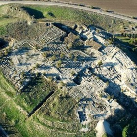 Veduta aerea del sito di Megiddo - Israele
