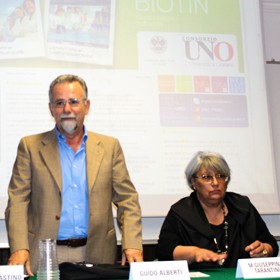 Il Coordinatore del corso, Prof. Guido Alberti e il Presidente del Consorzio UNO, Dott.ssa Pupa Tarantini